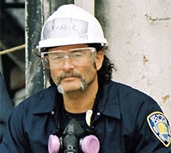One of the workers who assisted with cleanup and recovery of the World Trade Center site