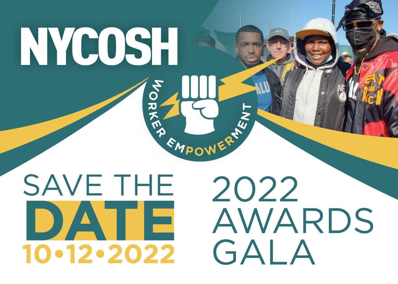 Save the date: 2022 NYCOSH Awards Gala